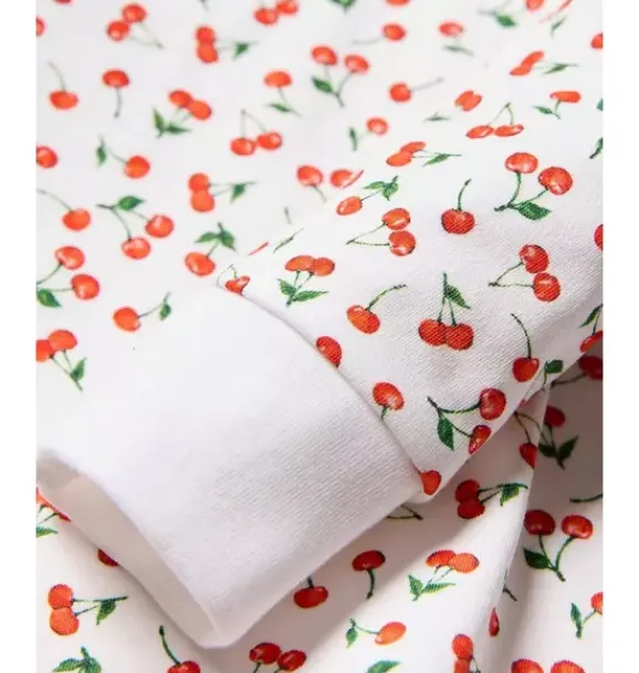 Janie and Jack Kids Pajamas|Petite Plume-Kids Pima Snug Fit Pajama in cherry orchard