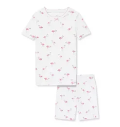 Janie and Jack Kids Pajamas|Petite Plume-Kid's Pima Snug Fit Short Pajama Set in flamingos
