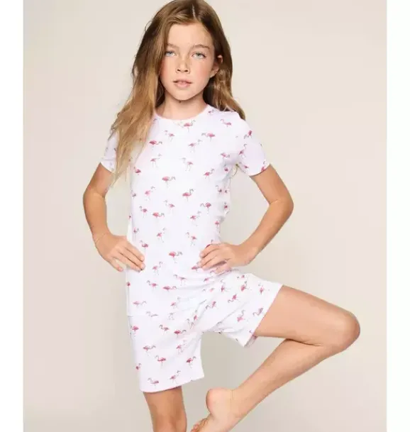 Janie and Jack Kids Pajamas|Petite Plume-Kid's Pima Snug Fit Short Pajama Set in flamingos