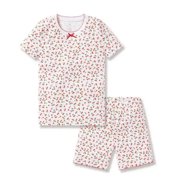 Janie and Jack Kids Pajamas|Petite Plume-Kid's Pima Snug Fit Short Set in cherry orchard