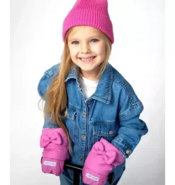 Janie and Jack Kids Accessories-Kids Scooter Warmmuffs - Bows pink