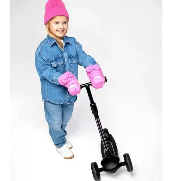 Janie and Jack Kids Accessories-Kids Scooter Warmmuffs - Bows pink