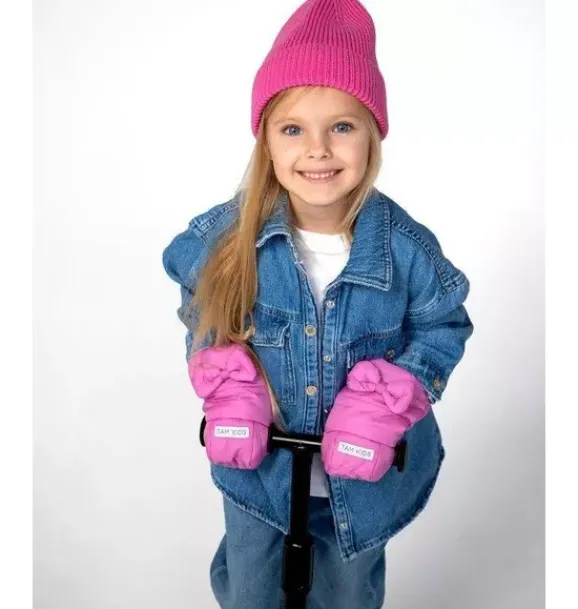 Janie and Jack Kids Accessories-Kids Scooter Warmmuffs - Bows pink