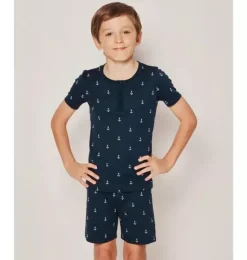Janie and Jack Petite Plume|Kids Pajamas-Kid's Snug Fit Short Pajama Set in portsmouth anchors