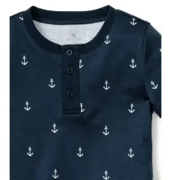 Janie and Jack Petite Plume|Kids Pajamas-Kid's Snug Fit Short Pajama Set in portsmouth anchors
