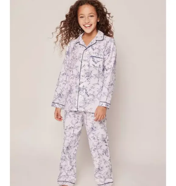 Janie and Jack Kids Pajamas|Petite Plume-Kid's Twill Pajama Set in blue timeless toile