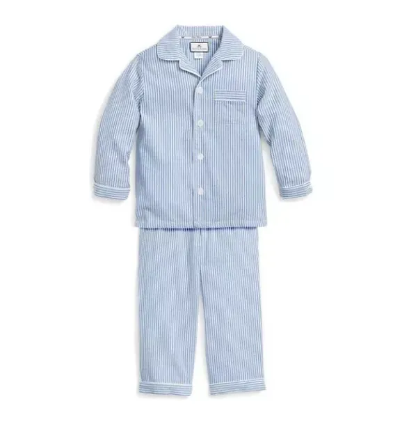 Janie and Jack Kids Pajamas|Petite Plume-Kid's Twill Pajama Set in french blue seersucker