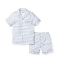 Janie and Jack Kids Pajamas|Petite Plume-Kid's Twill Pajama Short Set in la mer