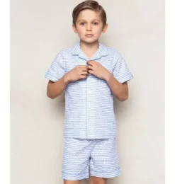 Janie and Jack Kids Pajamas|Petite Plume-Kid's Twill Pajama Short Set in la mer
