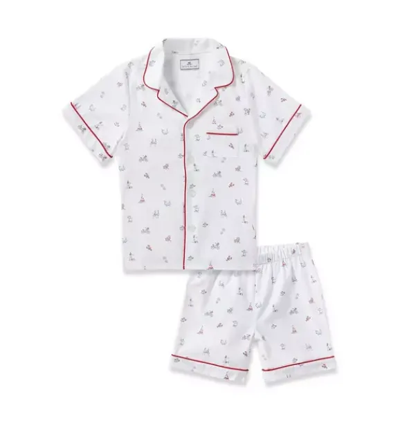 Janie and Jack Kids Pajamas|Petite Plume-Kid's Twill Short Pajama Set in coastal charms