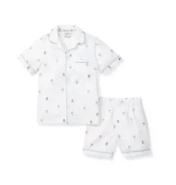 Janie and Jack Kids Pajamas|Petite Plume-Kid's Twill Short Pajama Set in bateau