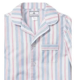 Janie and Jack Kids Pajamas|Petite Plume-Kid's Twill Short Pajama Set in vintage french stripes