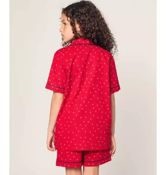 Janie and Jack Kids Pajamas|Petite Plume-Kid's Twill Short Set in anchors away