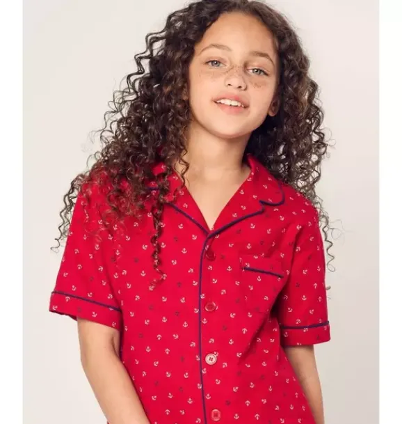 Janie and Jack Kids Pajamas|Petite Plume-Kid's Twill Short Set in anchors away