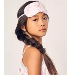 Janie and Jack Petite Plume|Kids Accessories-Kid's Twill Sleep Mask in seashell splendor