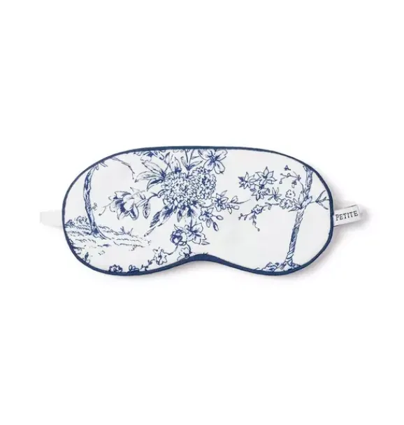 Janie and Jack Kids Accessories|Petite Plume-Kid's Twill Sleep Mask in blue timeless toile