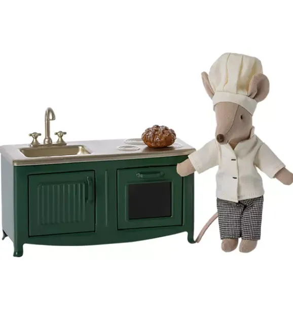 Janie and Jack Dolls-Kitchen, Mouse - dark green