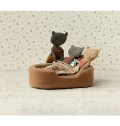 Janie and Jack Stuffed Animals-Kitten in Overalls - black