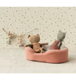 Janie and Jack Stuffed Animals-Kitten in Overalls - ginger