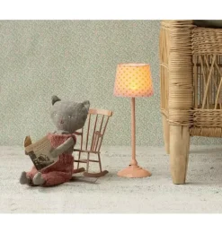 Janie and Jack Stuffed Animals-Kitten in Overalls - grey