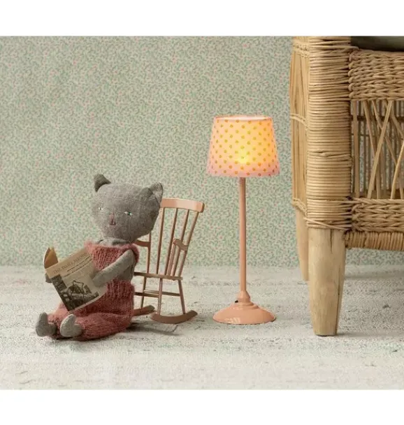 Janie and Jack Stuffed Animals-Kitten in Overalls - grey