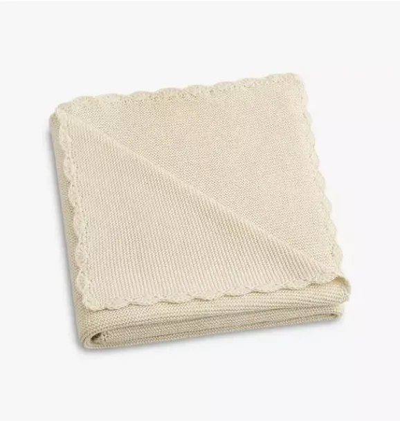 Janie and Jack Nursery|Blankets And Quilts-Knit Blanket - ivory