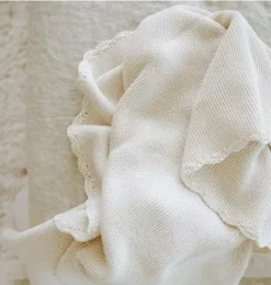 Janie and Jack Nursery|Blankets And Quilts-Knit Blanket - ivory