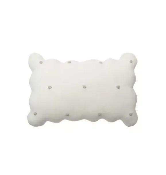 Janie and Jack Decorative Pillows And Throws-Knitted Cushion Biscuit Ivory ivory and dune white