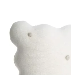Janie and Jack Decorative Pillows And Throws-Knitted Cushion Biscuit Ivory ivory and dune white