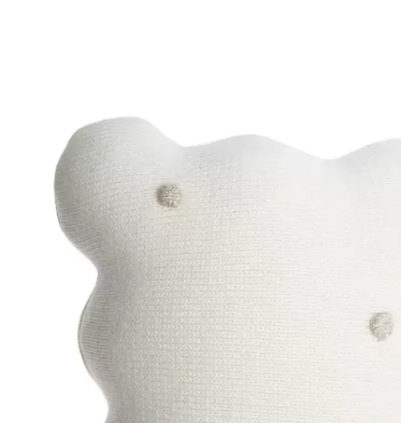 Janie and Jack Decorative Pillows And Throws-Knitted Cushion Biscuit Ivory ivory and dune white