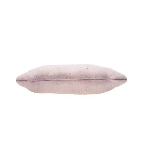 Janie and Jack Decorative Pillows And Throws-Knitted Cushion Biscuit Pink pink pearl and ivory