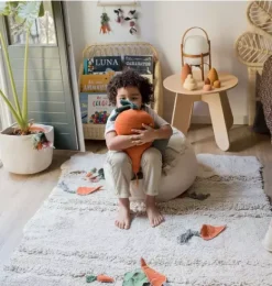 Janie and Jack Decorative Pillows And Throws-Knitted Cushion Cathy the Carrot orange