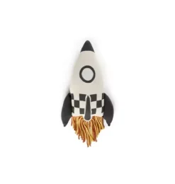 Janie and Jack Decorative Pillows And Throws-Knitted Cushion Rocket natural and black
