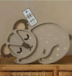 Janie and Jack Lighting-Koala Bear Lamp grey