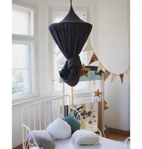 Janie and Jack Bedroom Furniture-“” Canopy anthracite and gold