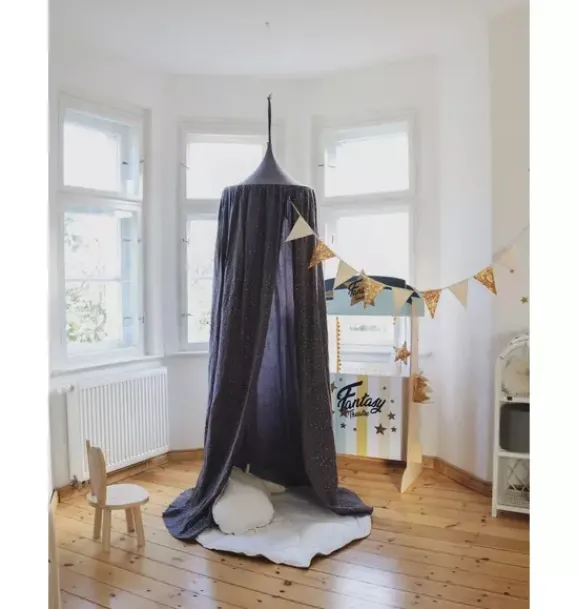 Janie and Jack Bedroom Furniture-“” Canopy anthracite and gold