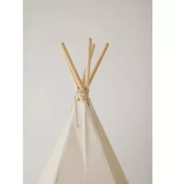 Janie and Jack Bedroom Furniture|Playroom-“” Teepee and "Grey Linen" Round Mat Set beige