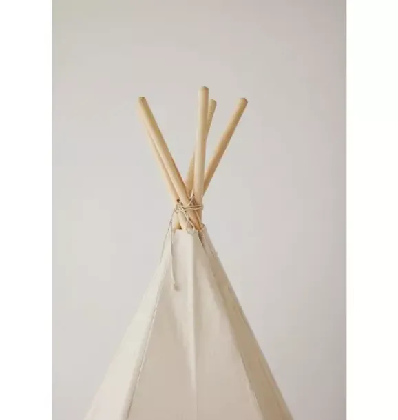 Janie and Jack Bedroom Furniture|Playroom-“” Teepee and "Grey Linen" Round Mat Set beige