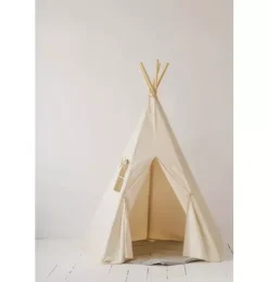 Janie and Jack Bedroom Furniture|Playroom-“” Teepee and "Grey Linen" Round Mat Set beige