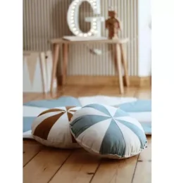 Janie and Jack Decorative Pillows And Throws|Seasonal Décor-&ldquo;&rdquo; Round Patchwork Pillow blue circus