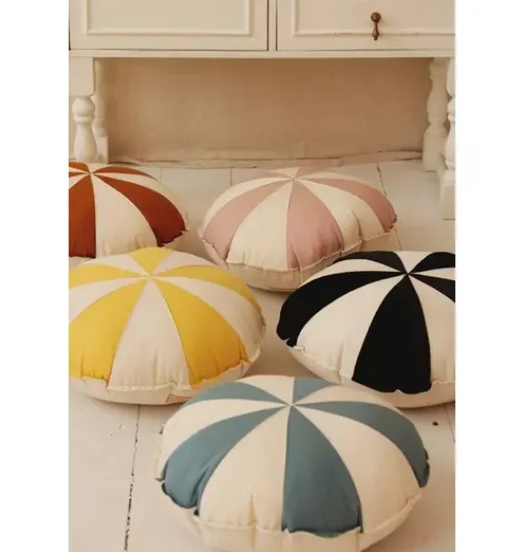 Janie and Jack Decorative Pillows And Throws|Seasonal Décor-“” Round Patchwork Pillow blue circus