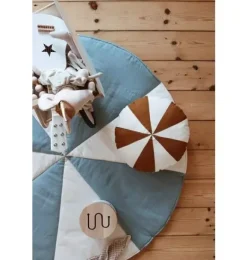 Janie and Jack Seasonal Décor|Decorative Pillows And Throws-&ldquo;&rdquo; Round Patchwork Pillow caramel circus