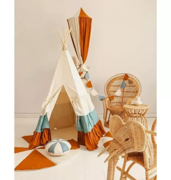 Janie and Jack Bedroom Furniture-“” Teepee Tent with Frills circus