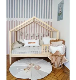 Janie and Jack Bedroom Furniture-&ldquo;&rdquo; Round Patchwork Mat cream candy