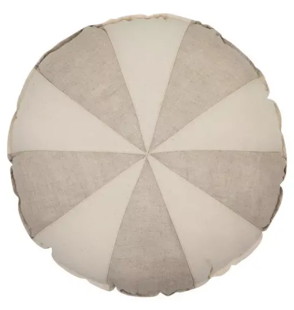 Janie and Jack Decorative Pillows And Throws|Seasonal Décor-“” Round Patchwork Pillow cream circus