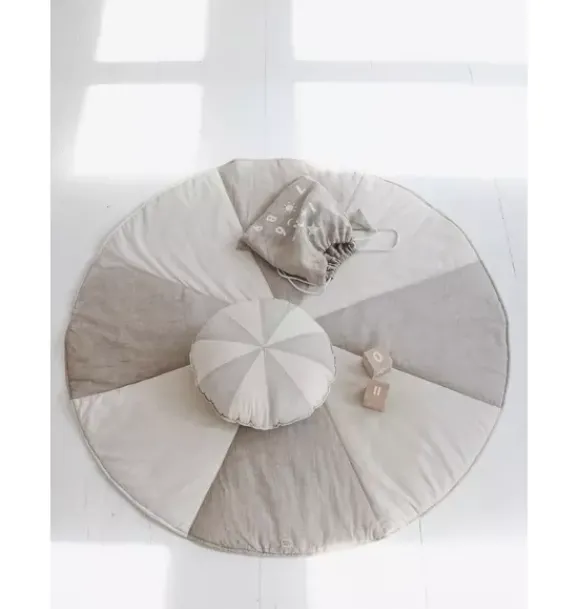 Janie and Jack Decorative Pillows And Throws|Seasonal Décor-“” Round Patchwork Pillow cream circus