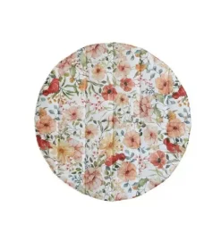 Janie and Jack Rugs-&ldquo;&rdquo; Round Cotton Mat flower power
