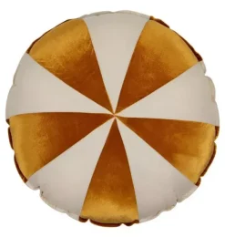 Janie and Jack Decorative Pillows And Throws|Seasonal Décor-&ldquo;&rdquo; Round Patchwork Pillow gold circus