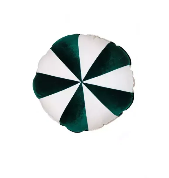 Janie and Jack Decorative Pillows And Throws|Seasonal Décor-“” Round Patchwork Pillow green circus