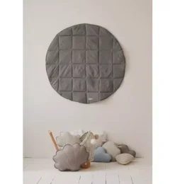 Janie and Jack Rugs-“” Round Mat grey linen
